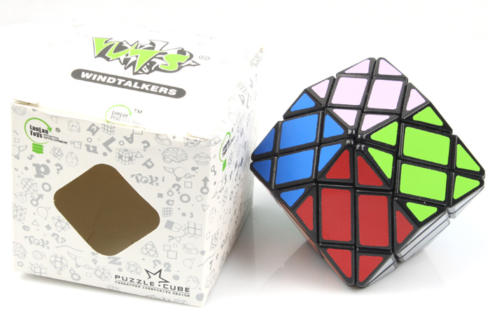 Lanlan 4x4 rhombic dodecahedron cubo magico  pvc ƼĿ  cubo magico 峭  ̵ ϶ 